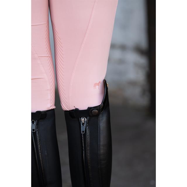 Legging d'équitation à fond full-grip Cycle Four ROAN Rose clair