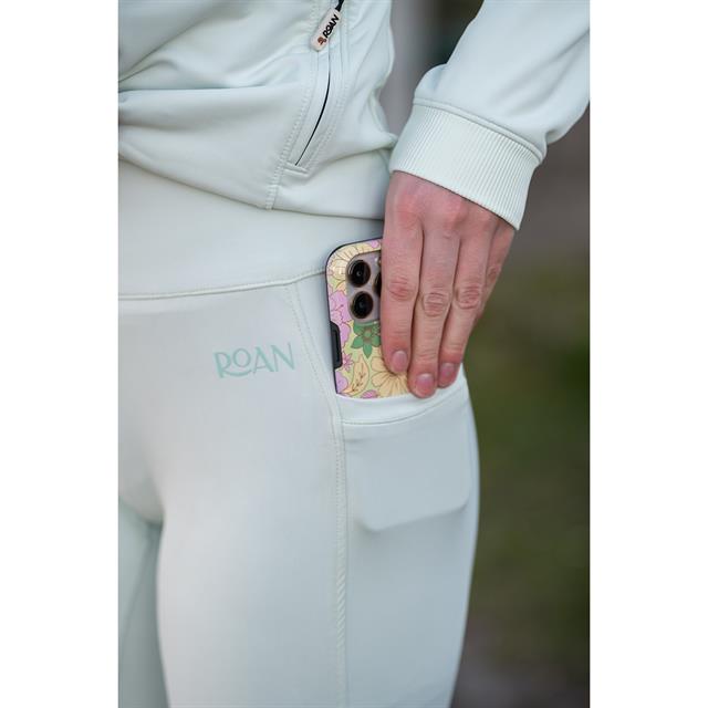 Legging d'équitation à fond full-grip Cycle Four ROAN Vert clair