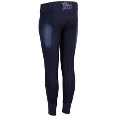 Legging d'équitation à fond full-grip Diva Violet Denim Harry's Horse Enfantss Denim