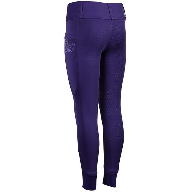 Legging d'équitation à fond full-grip Diva Violet Harry's Horse Enfantss Mauve foncé