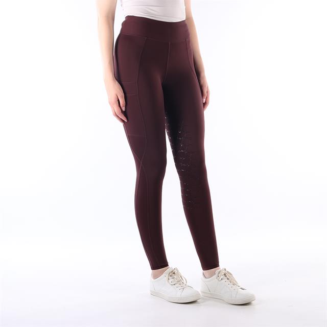 Legging d'équitation à fond full grip EJPhebe Epplejeck Rouge foncé