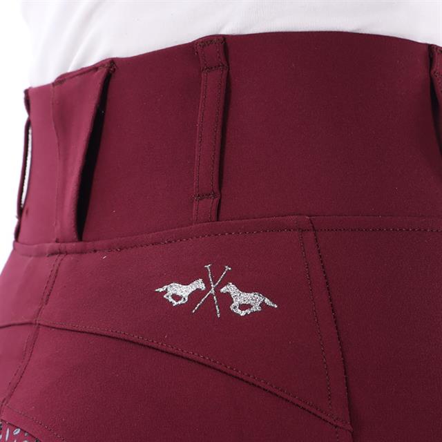 Legging d'équitation à fond full grip HVPLuci HV POLO Rouge foncé