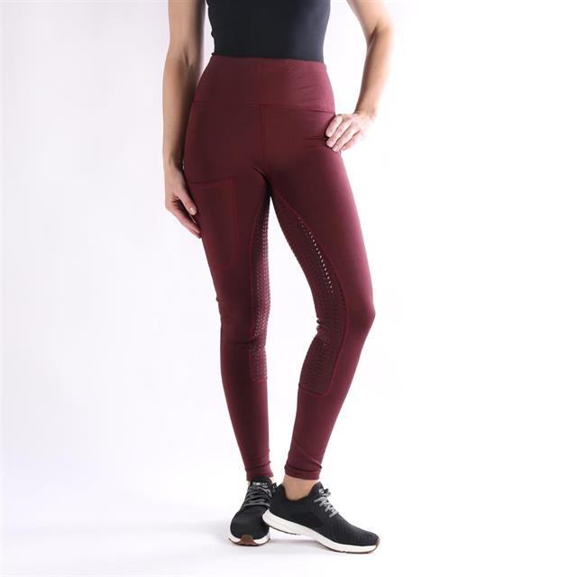 Legging d'équitation à fond full grip Illustris Enfantss Epplejeck Rouge foncé