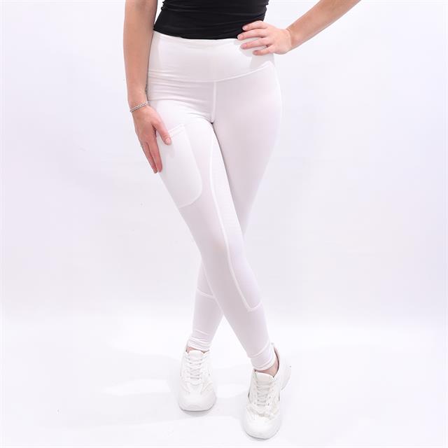 Legging d'équitation à fond full grip Illustris Epplejeck Blanc