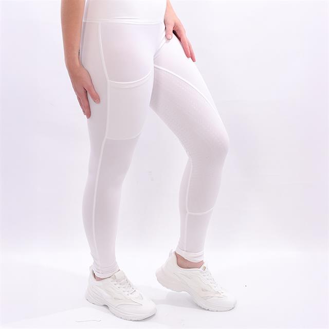 Legging d'équitation à fond full grip Illustris Epplejeck Blanc