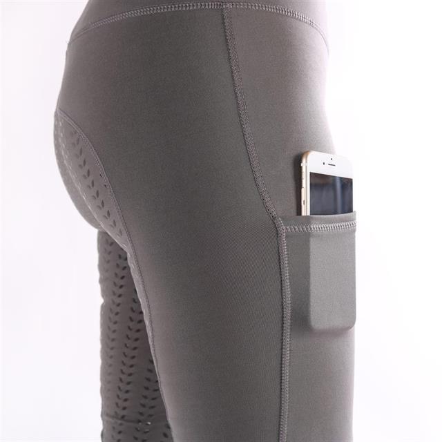 Legging d'équitation à fond full grip Illustris Epplejeck Gris