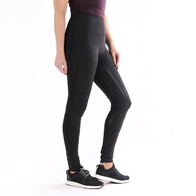 Legging d'équitation à fond full grip Illustris Epplejeck Noir