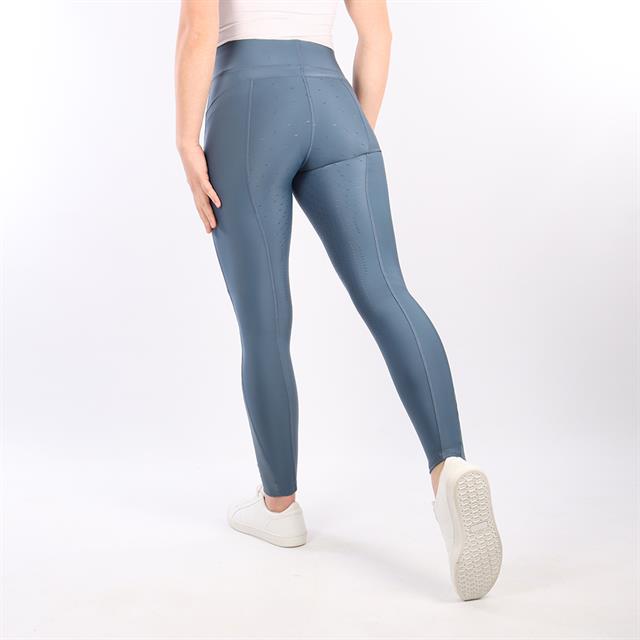 Legging d'équitation à fond full grip Linnea Montar Bleu