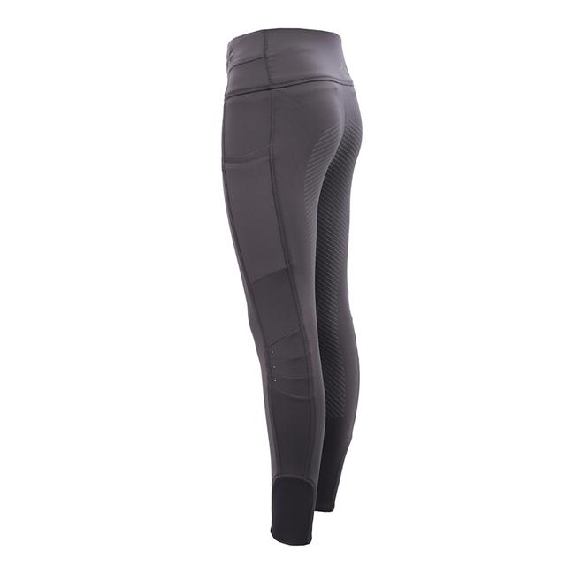 Legging d'équitation à fond full-grip LVValerie La Valencio Enfantss Gris foncé