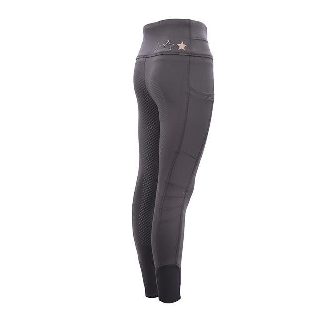 Legging d'équitation à fond full-grip LVValerie La Valencio Enfantss Gris foncé