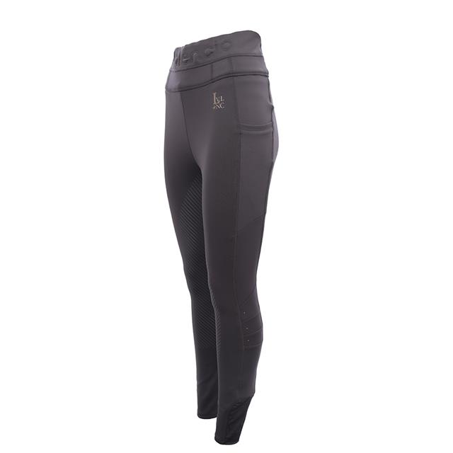 Legging d'équitation à fond full-grip LVValerie La Valencio Gris foncé