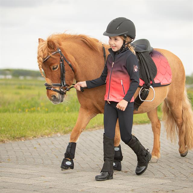 Legging d'équitation à fond full-grip pour enfant Loulou Fez Kids Harry's Horse Bleu foncé