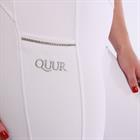 Legging d'équitation à fond full grip QNila QUUR  Blanc-argenté