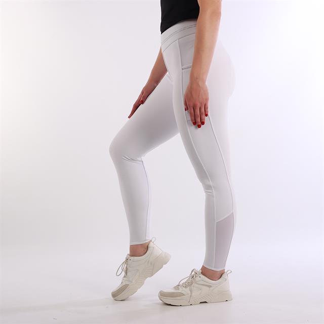 Legging d'équitation à fond full grip QNila QUUR  Blanc-argenté