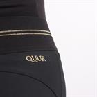 Legging d'équitation à fond full grip QNila QUUR  Noir-doré