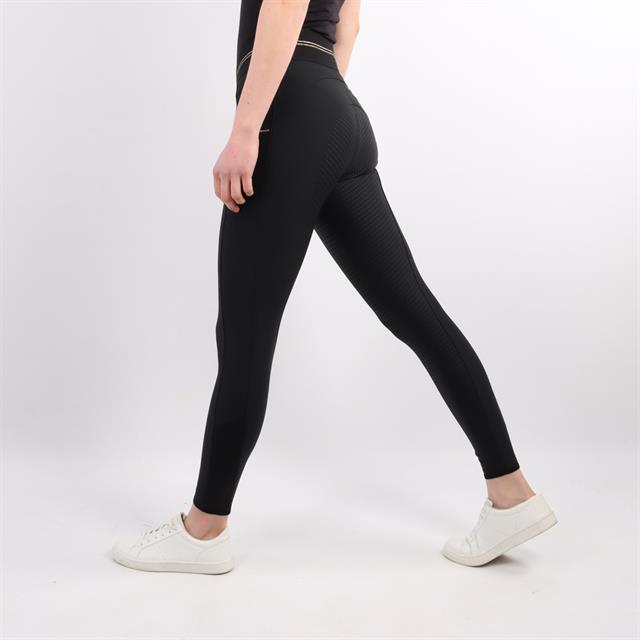 Legging d'équitation à fond full grip QNila QUUR  Noir-doré