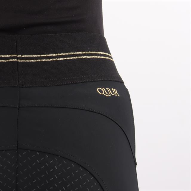 Legging d'équitation à fond full grip QNila QUUR  Noir-doré