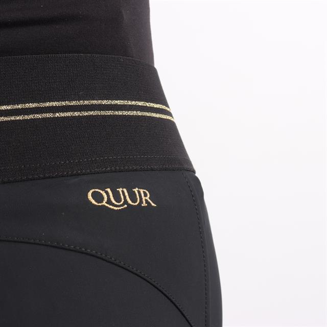 Legging d'équitation à fond full grip QNila QUUR  Noir-doré