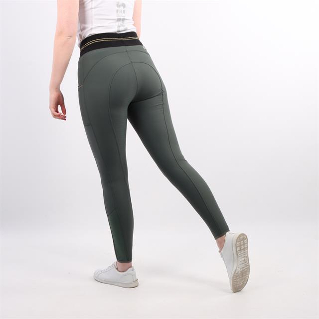 Legging d'équitation à fond full grip QNila QUUR  Vert foncé