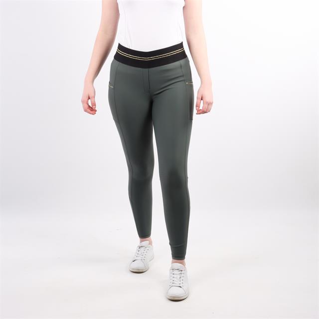 Legging d'équitation à fond full grip QNila QUUR  Vert foncé