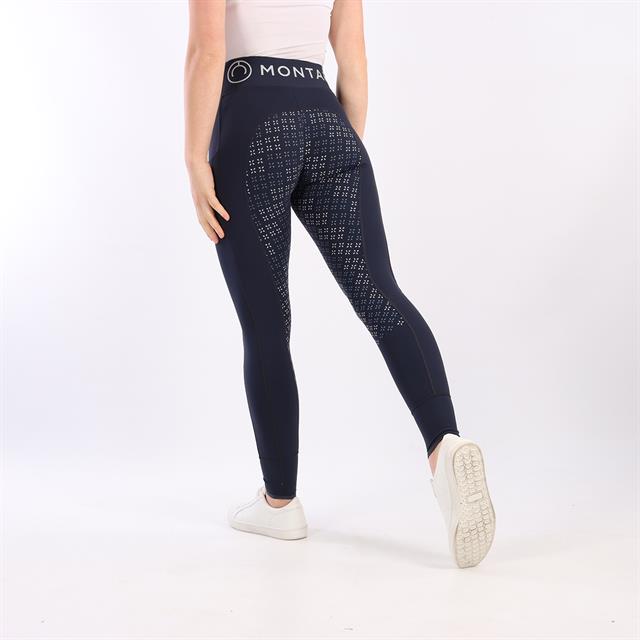 Legging d'équitation à fond full grip Selena Enfantss Montar Bleu foncé