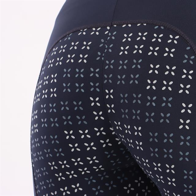 Legging d'équitation à fond full grip Selena Enfantss Montar Bleu foncé