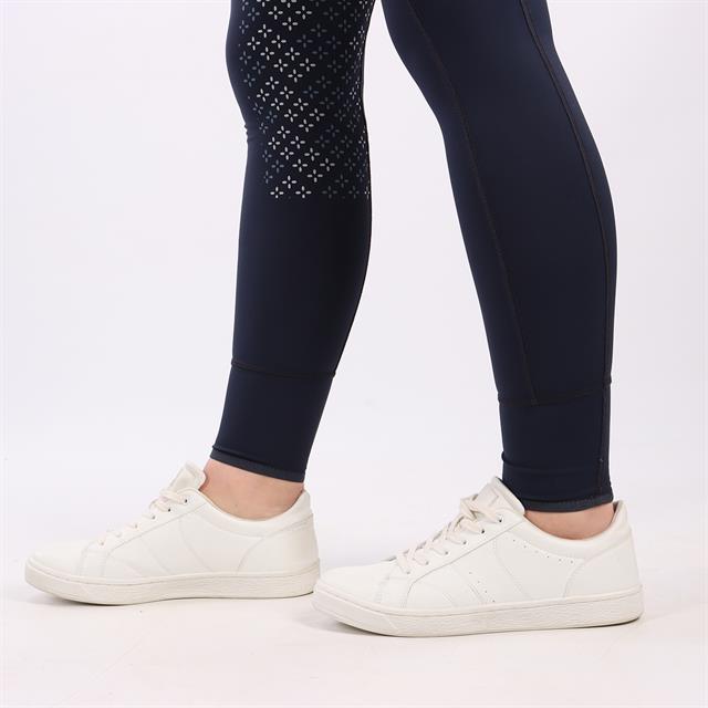 Legging d'équitation à fond full grip Selena Enfantss Montar Bleu foncé