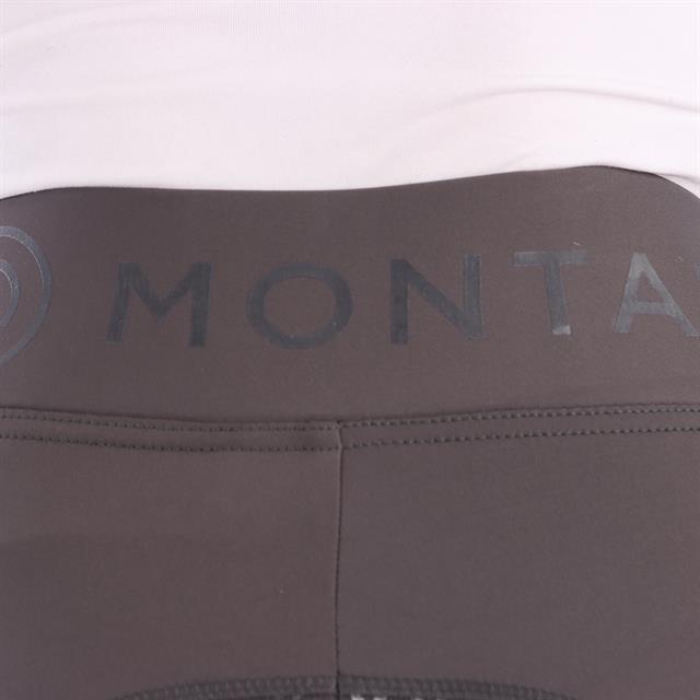 Legging d'équitation à fond full grip Selena Enfantss Montar Gris