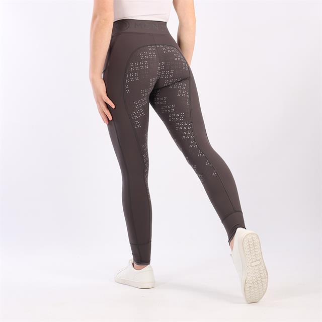 Legging d'équitation à fond full grip Selena Enfantss Montar Gris