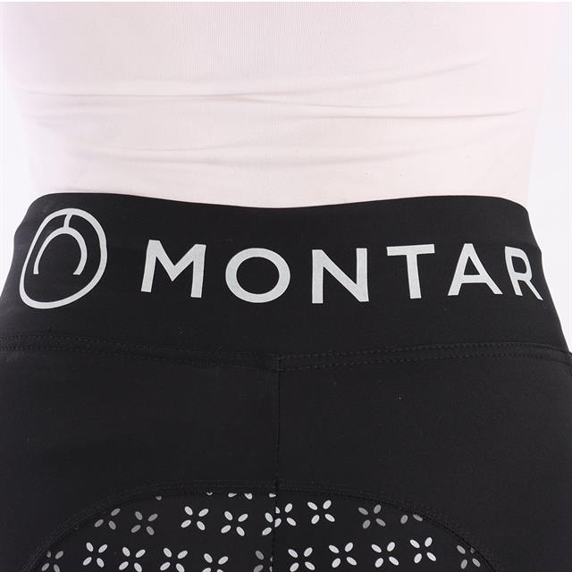 Legging d'équitation à fond full grip Selena Enfantss Montar Noir