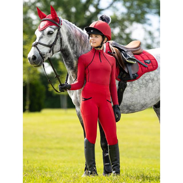 Legging d'équitation à fond full grip Young Rider Pull On LeMieux Enfants Rouge