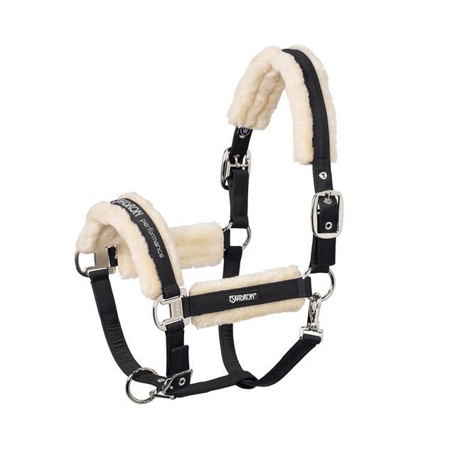Licol Double Pin Buckle FauxFur Eskadron Noir