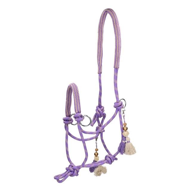 Licol en corde et longe FHFANNA FREE HORSE Mauve clair