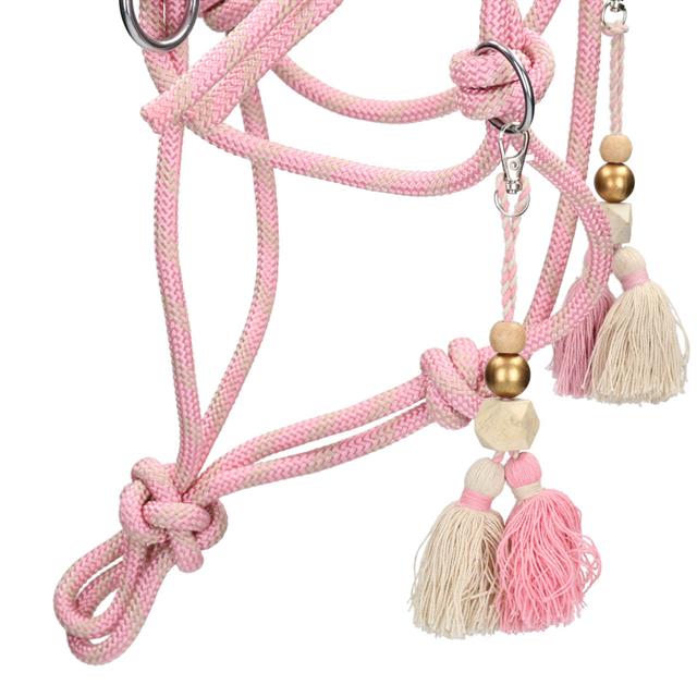 Licol en corde et longe FHFANNA FREE HORSE Rose-beige