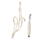 Licol en corde et longe Free Horse Blanc cassé