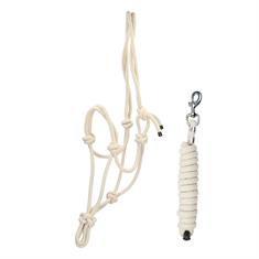 Licol en corde et longe Free Horse Blanc cassé