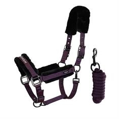 Licol et longe Fur Black Raven Equestrian Stockholm Violet