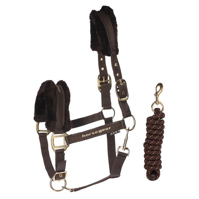 Licol et Longe Reno Horsegear Marron