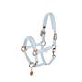 Licol Platinum Double Pin Faux Leather Eksadron Bleu clair