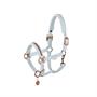 Licol Platinum Double Pin Velvet Jewel Eskadron Bleu clair