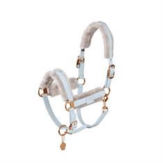 Licol Platinum Metallic Double Pin Faux Leather FF Eskadron Bleu clair