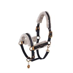 Licol Platinum Metallic Double Pin Faux Leather FF Eskadron Noir