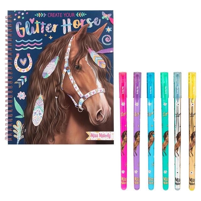 Livre de coloriage Create Your Glitter Horse Miss Melody Autre