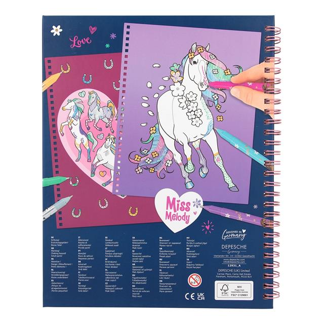 Livre de coloriage Create Your Glitter Horse Miss Melody Autre