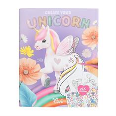 Livre de coloriage et d'autocollants Ylvi & The Minimoomis Create Your Unicorn Autre