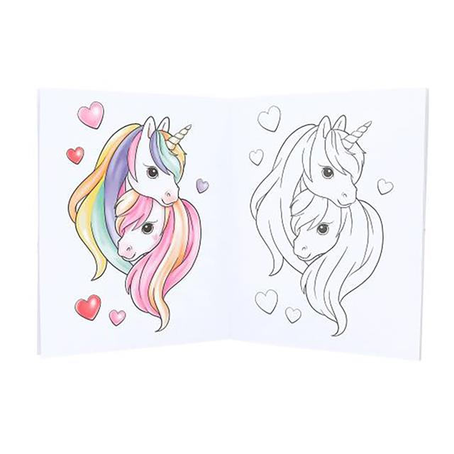Livre de coloriage et d'autocollants Ylvi & The Minimoomis Create Your Unicorn Autre