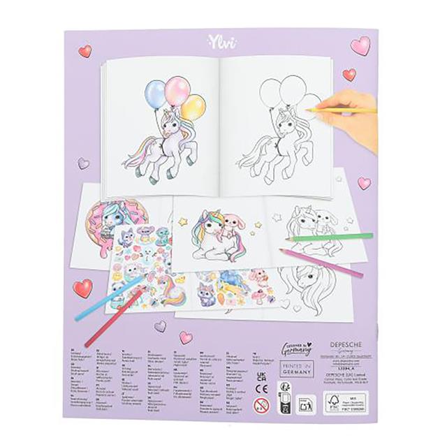 Livre de coloriage et d'autocollants Ylvi & The Minimoomis Create Your Unicorn Autre