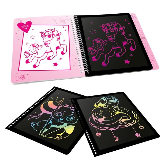 Livre de coloriage Magic Scratch Ylvi Multicolor