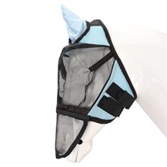 Masque anti-mouches avec nez amovible HORSEGEAR Bleu clair