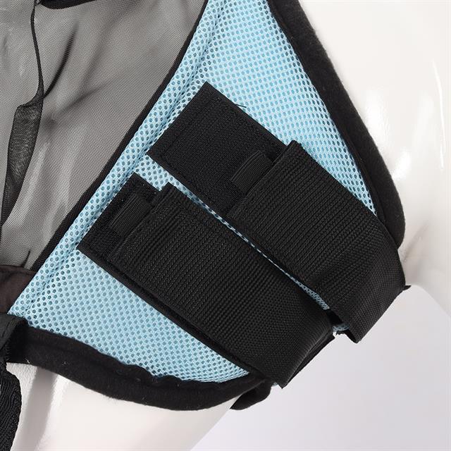 Masque anti-mouches avec nez amovible HORSEGEAR Bleu clair